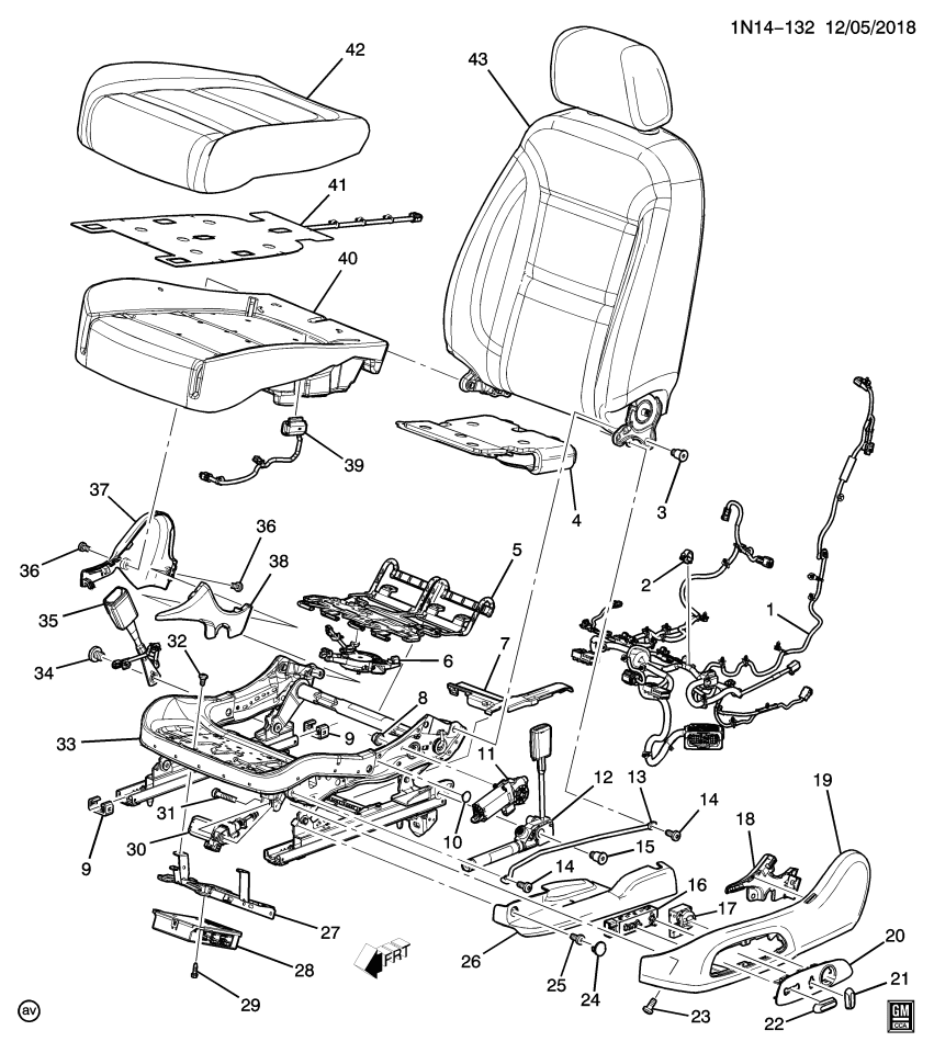 GM 13524282 ACTUATOR ASM-F/SEAT VERT ADJR
