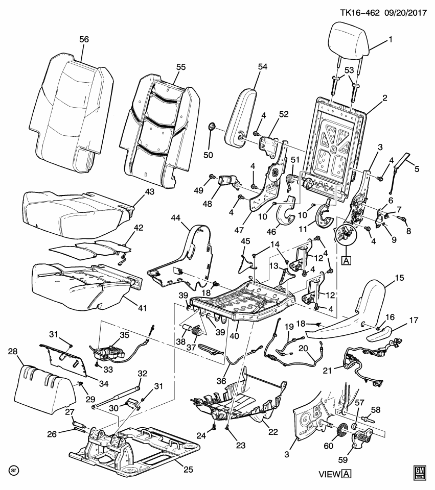 GM 23443817 Bracket Asm-Rear Seat Hinge