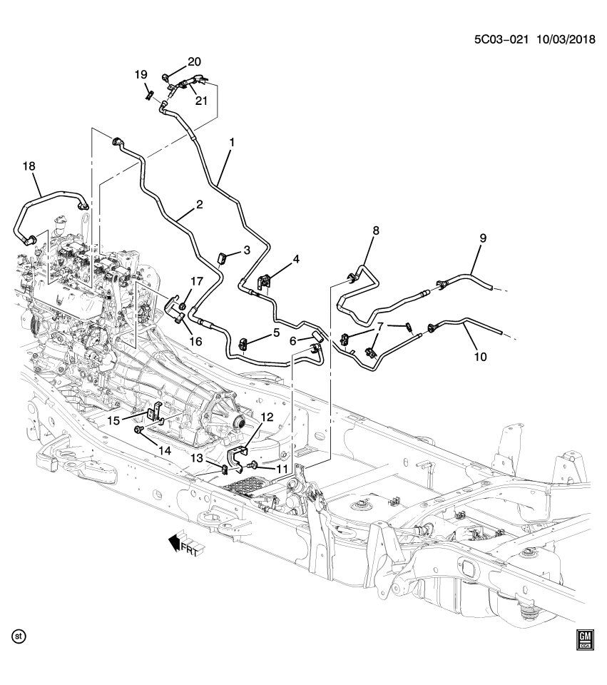 GM 84574637 HOSE ASM-FUEL FEED