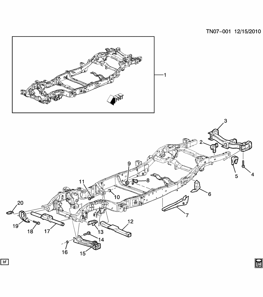 GM 15060195 Bracket, Rear Suspension Upper Control Arm LH