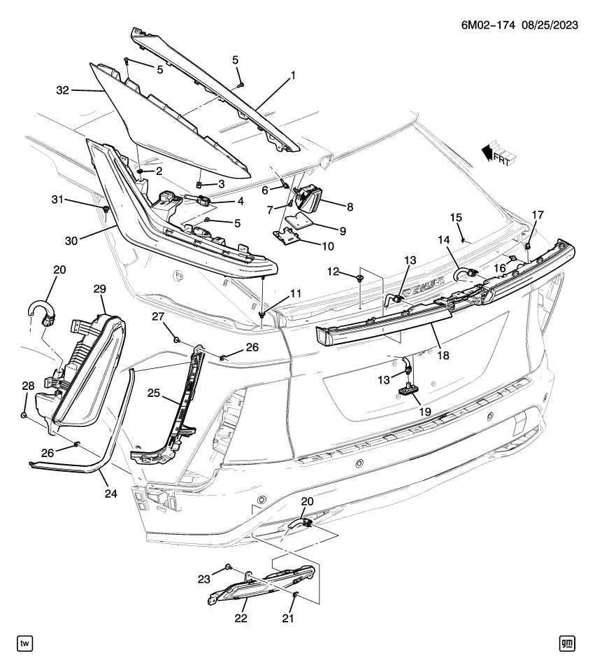 GM 86792600 HARNESS ASM-L/GATE WRG