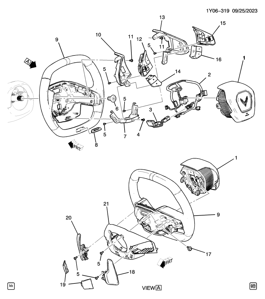 GM 86513952 WHEEL ASM-STRG *JET BLACK