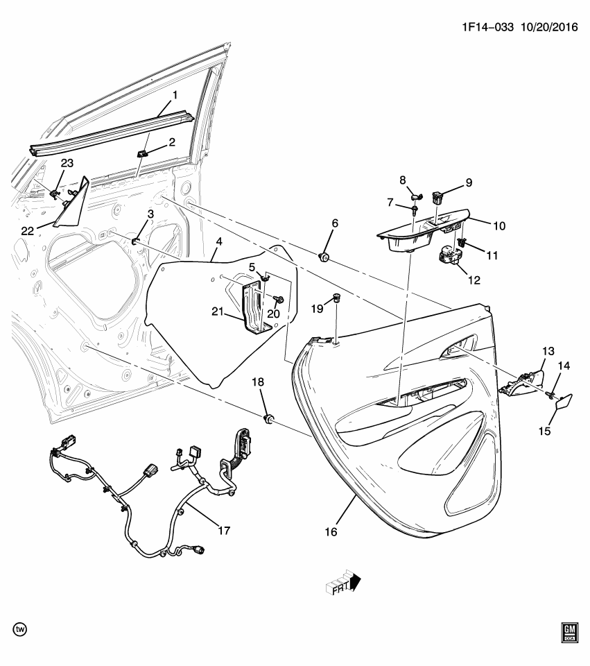 GM 42631174 HARNESS ASM-R/D DR WRG