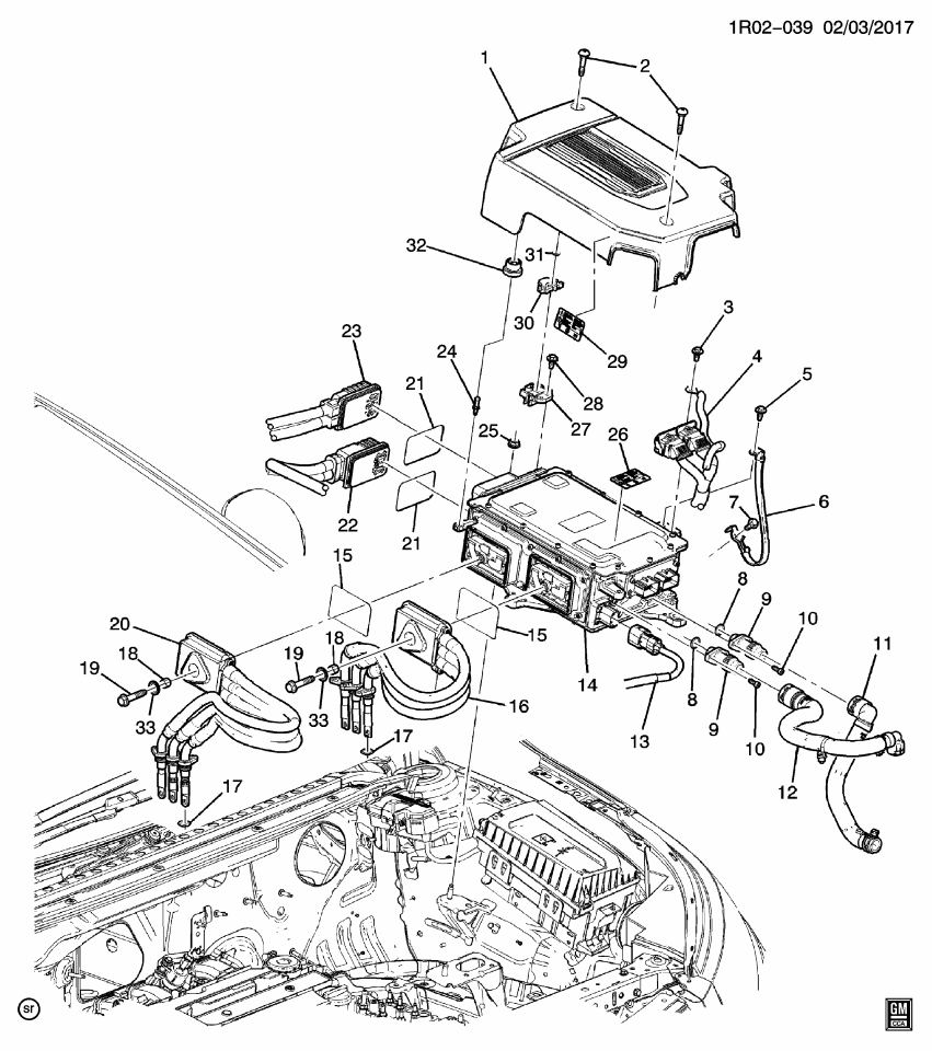 GM 24259142 Bolt/Screw-Drive Motor Power Inverter Module Coolant Inlet P