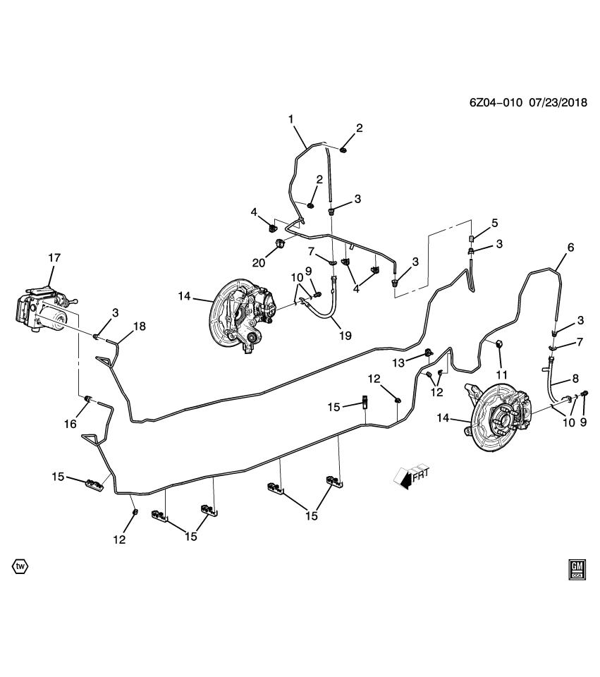 GM 84716715 CLIP-FUEL FEED & EVAP EMIS FRT PIPE