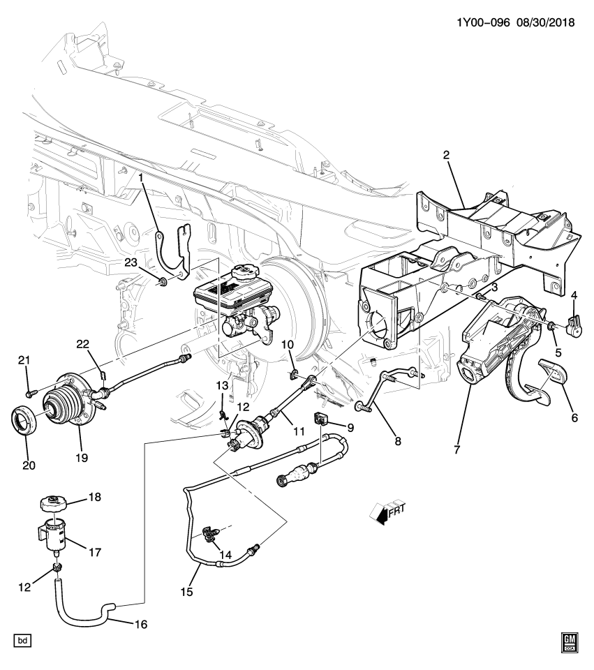 GM 22790854 Plate Asm-Clutch Pedal Lever Bracket Anchor