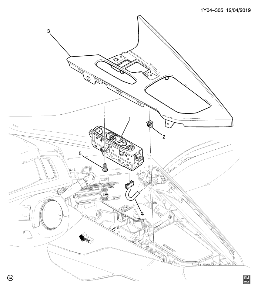 GM 85022971 PUSHBUTTON ASM-ELEK TRANS SHFT CONT ECCN*GALVANO SILVV