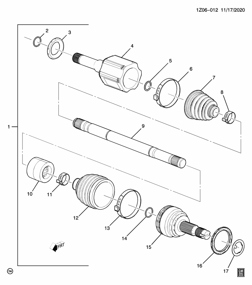 GM 84227454 Boot Kit-Front Wheel Drive Shaft Tri-Pot Joint