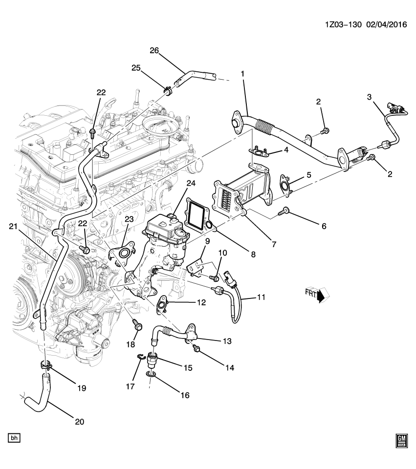 GM 55492289 Pipe Asm-EGR Cooler Outlet