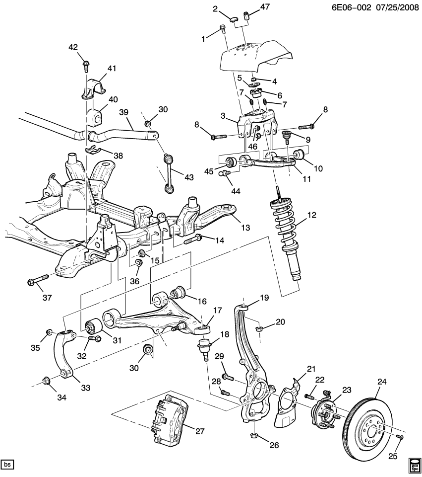GM 25741704 Stud Asm-Front Upper Control Arm Ball