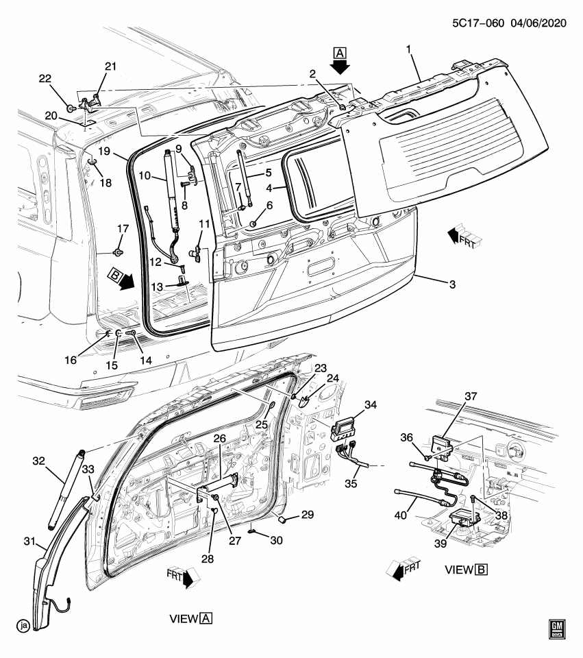 GM 84495980 BEZEL-R/D I/S HDL