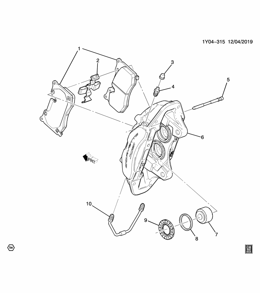 GM 84861999 BOOT KIT, RR BRK CLPR PSTN