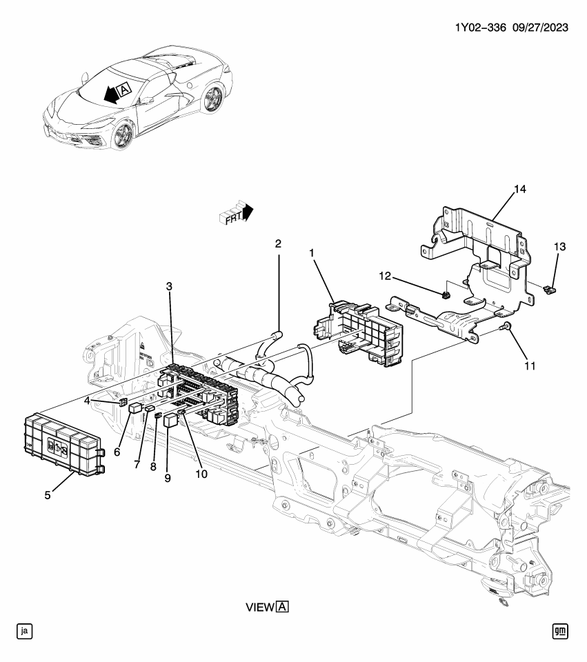 GM 85666163 BRACKET ASM-I/P WRG HARN J/BLK