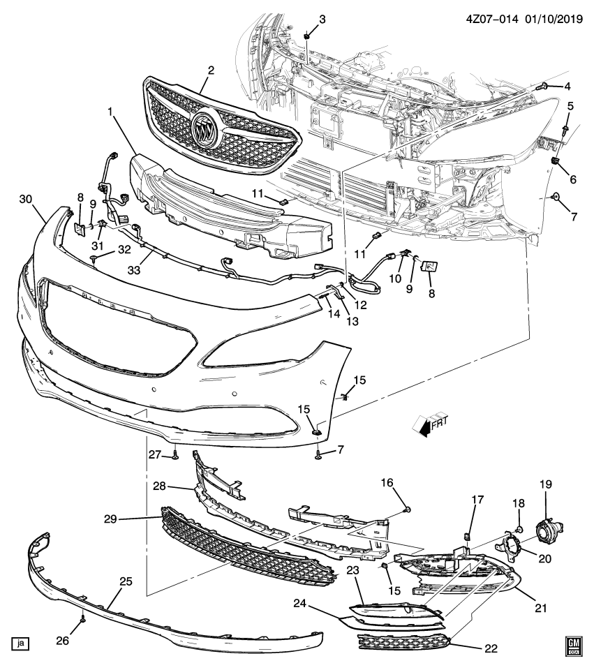 GM 26234027 Filler-Front Grille