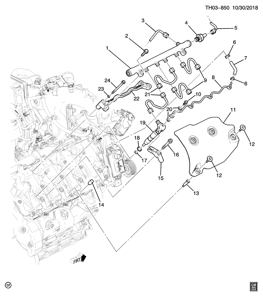 GM 12678754 Bracket Asm-Fuel Injection Fuel Rail