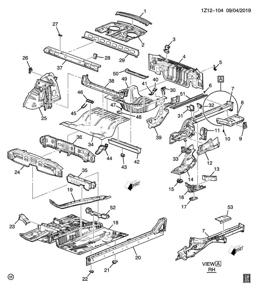 GM 84028818 Bracket Asm-Rear Compartment Front Panel