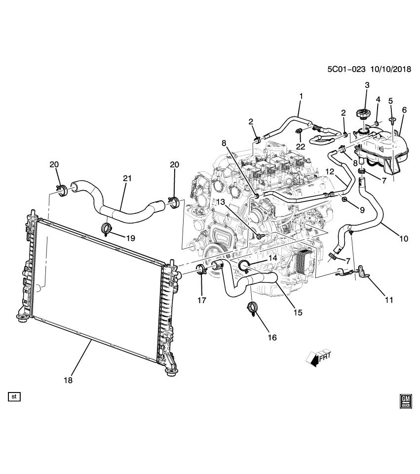 GM 84144290 BRACKET-RAD INL HOSE