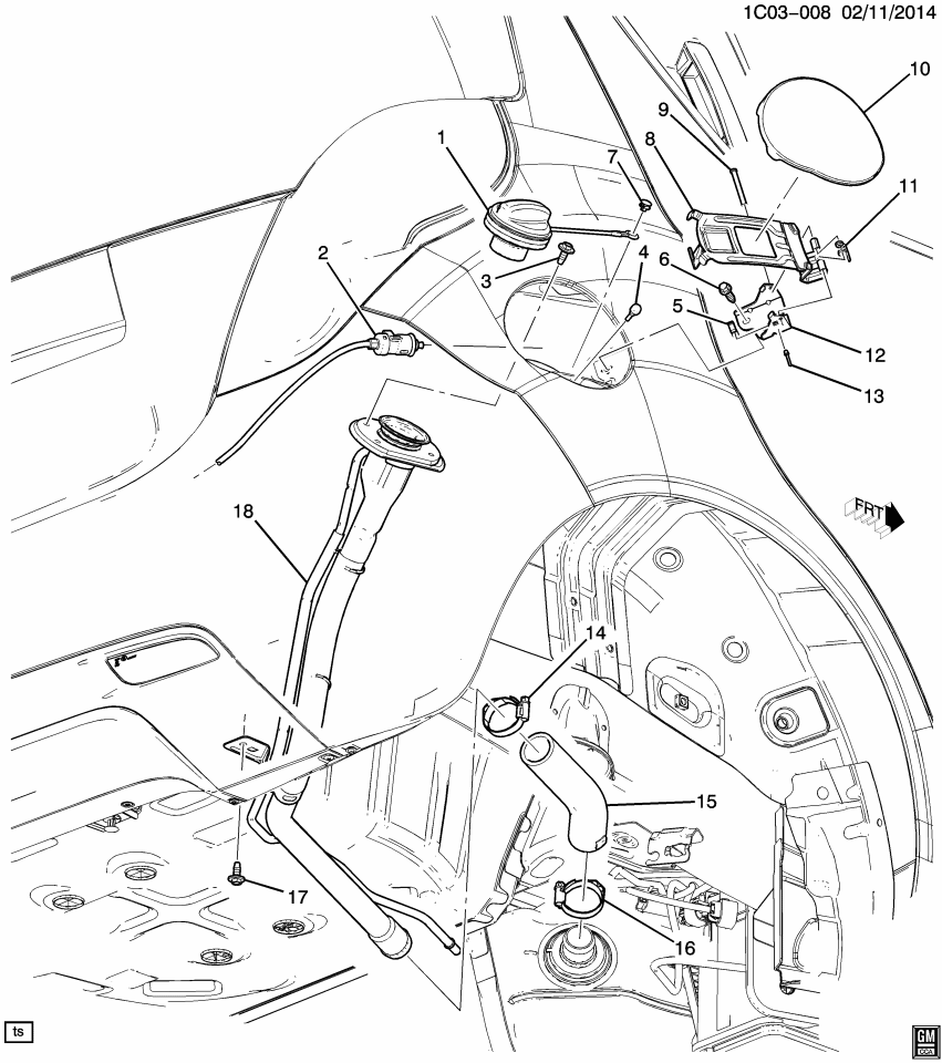 GM 95058473 DETENT-F/TNK FIL DR HOLD OPEN ROD