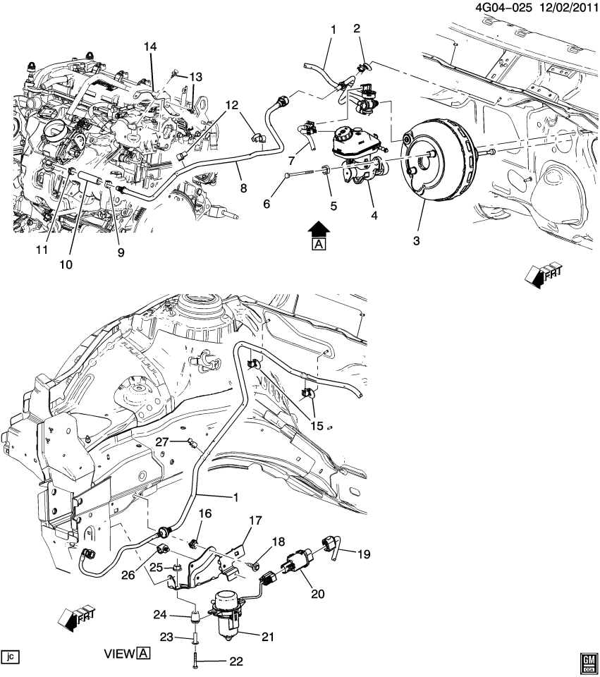 GM 20997506 Bracket-Power Brake Booster Pipe Clip
