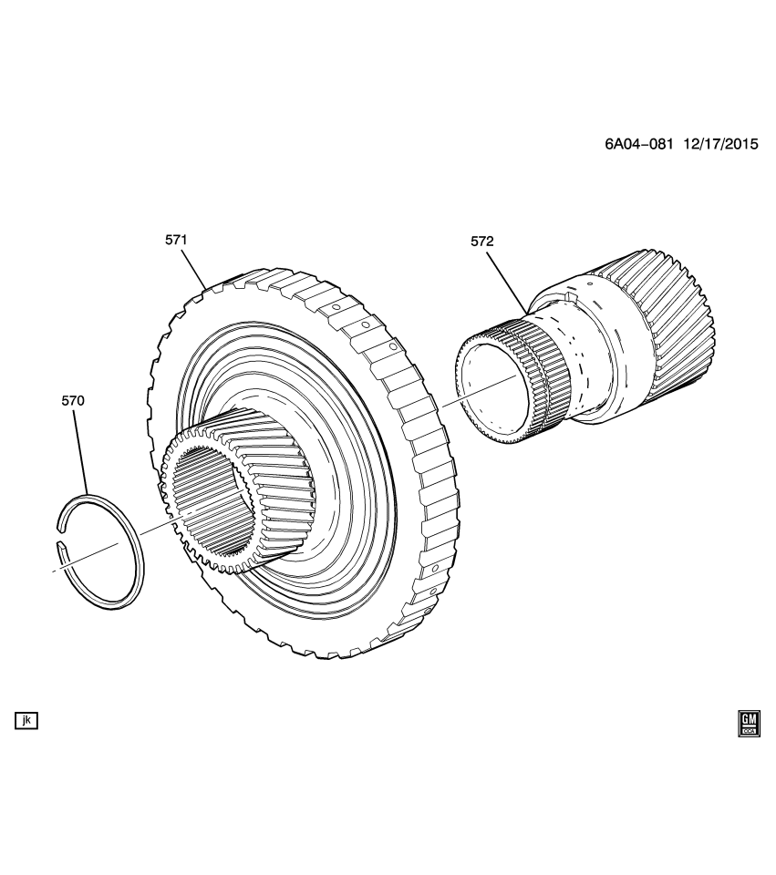 GM 24291067 GEAR ASM-INPUT SUN