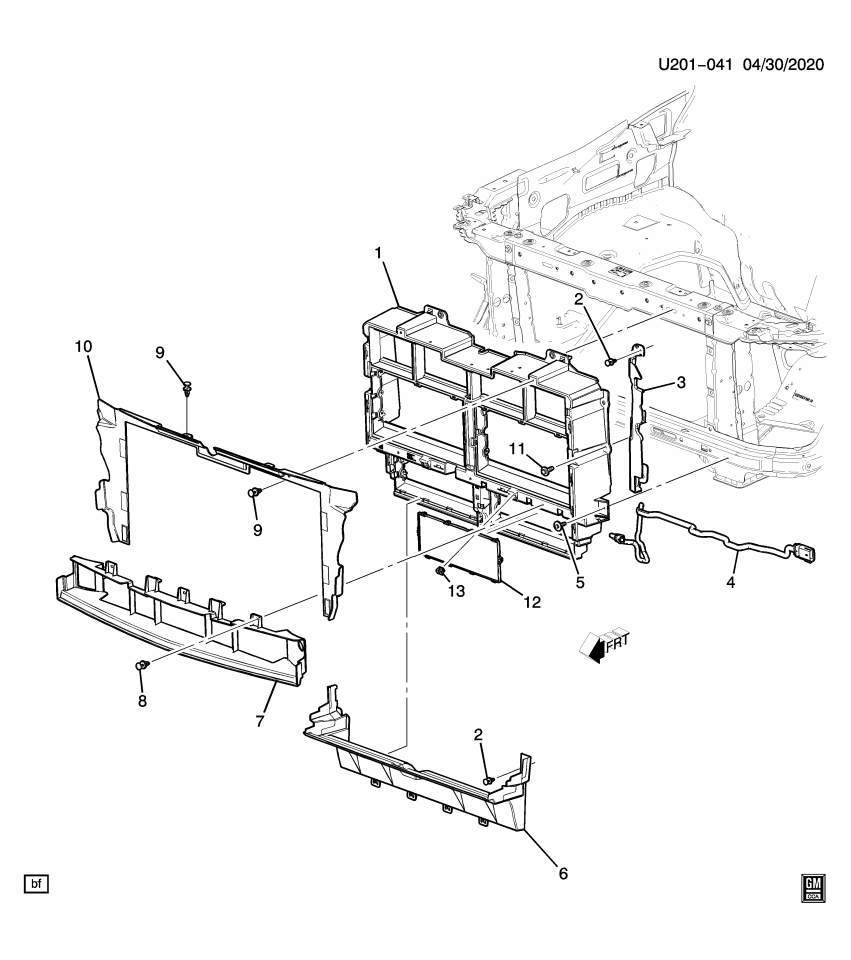 GM 23332520 Baffle-Front Bumper Shutter