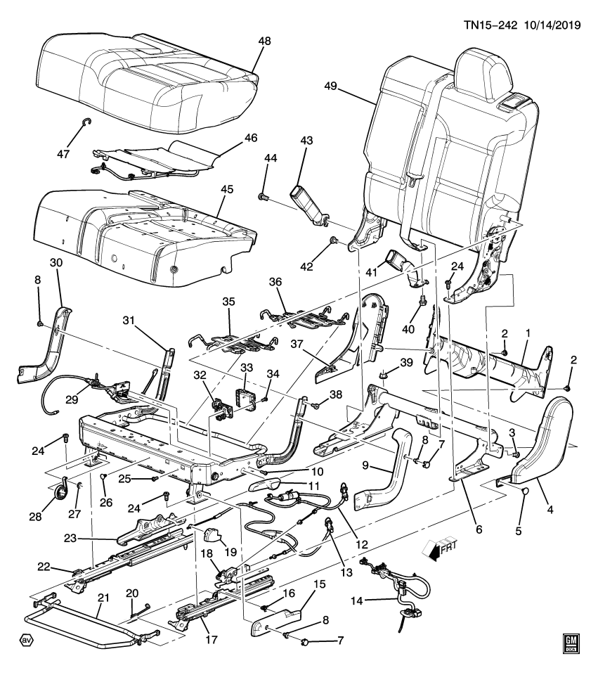 GM 84041836 Cap-Rear Seat Actuator Finish Cover Bolt *Light Ash Grr