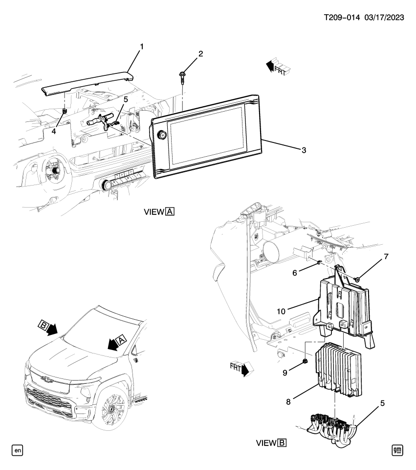GM 85522006 HOOD ASM-I/P INST CSTR *BACKEN BLACKK