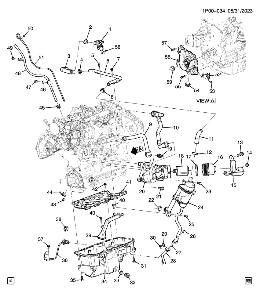 GM 12855269 Bolt/Screw-Piston Oil Nozzle