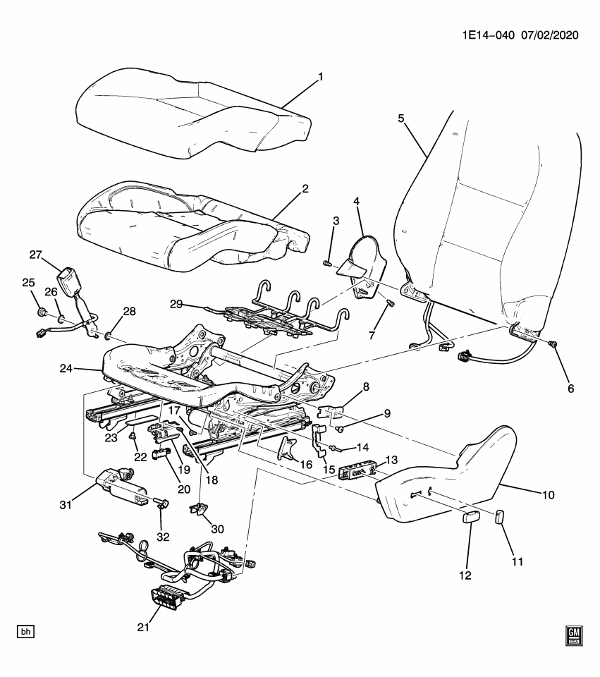 GM 92230449 Rivet, Driver Seat Cushion Frame