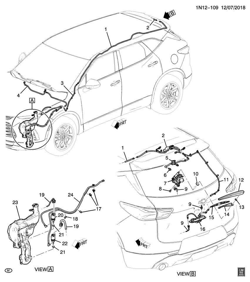 GM 11548371 Clip, Windshield Washer Nozzle & Rear Window Washer Pump Hose