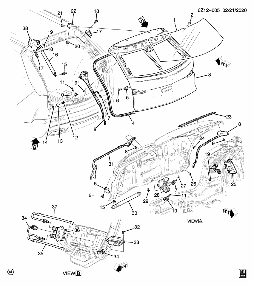 GM 84362870 MOLDING ASM-BK BODY OPG SI