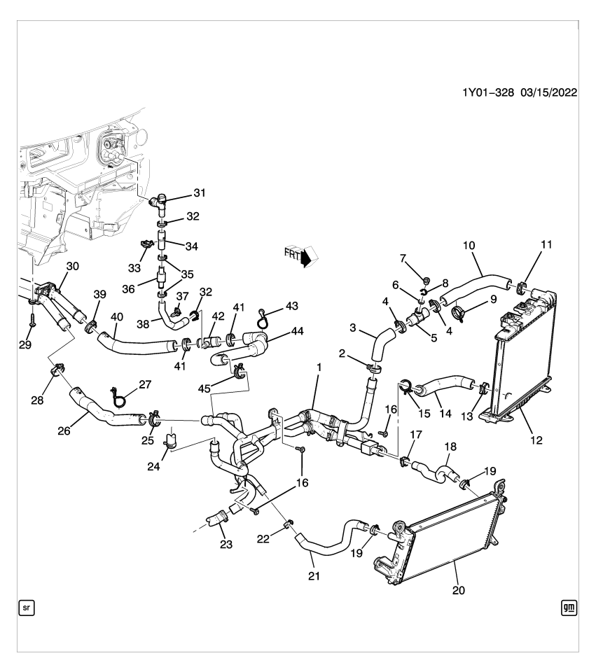 GM 84544548 HOSE-RAD INL