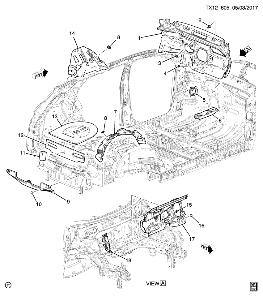GM 23278310 Insulator-Body Hinge Pillar Sound
