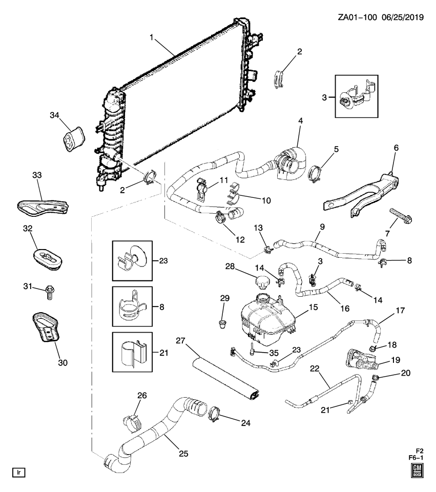 GM 11900017 Bolt, Radiator Upper Mount Bracket