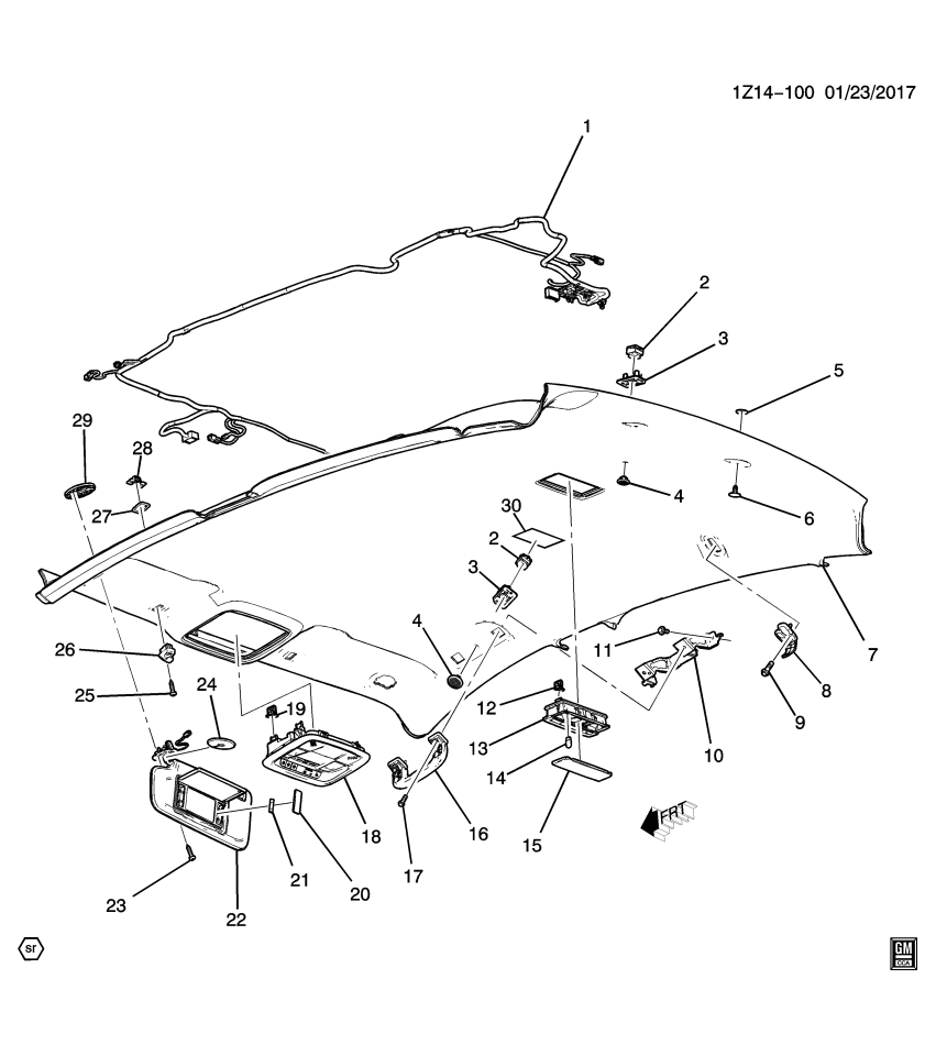 GM 84200248 HARNESS ASM-RF CNSL WRG