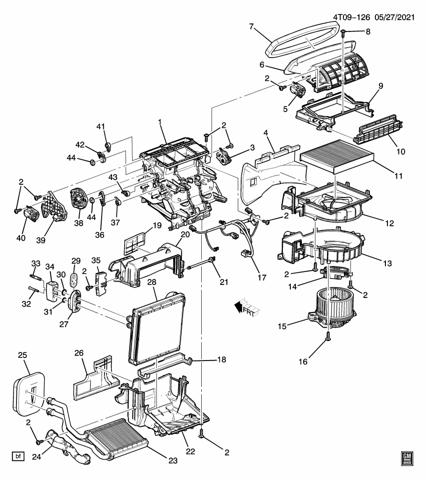 GM 11602729 WASHER-A/C EVPR & BLO MDL