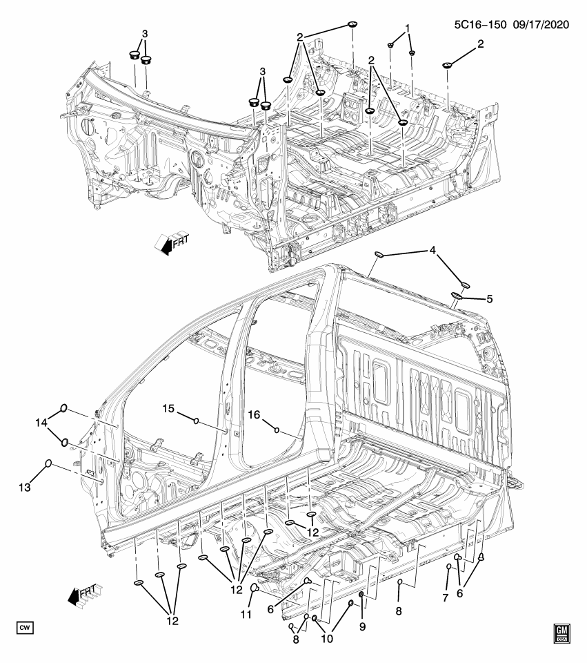 GM 23318742 Plug-Rocker Inner Panel Hole