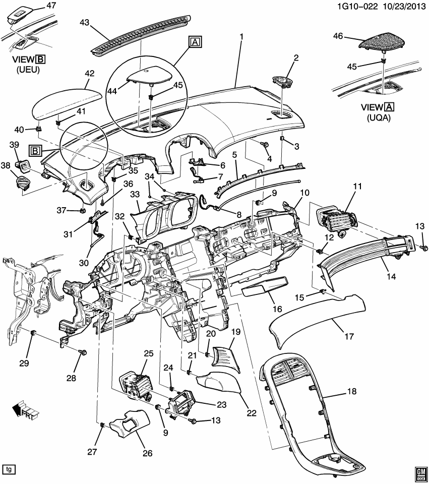 GM 22809804 Pad Asm-Instrument Panel Cluster Trim *Jet Black