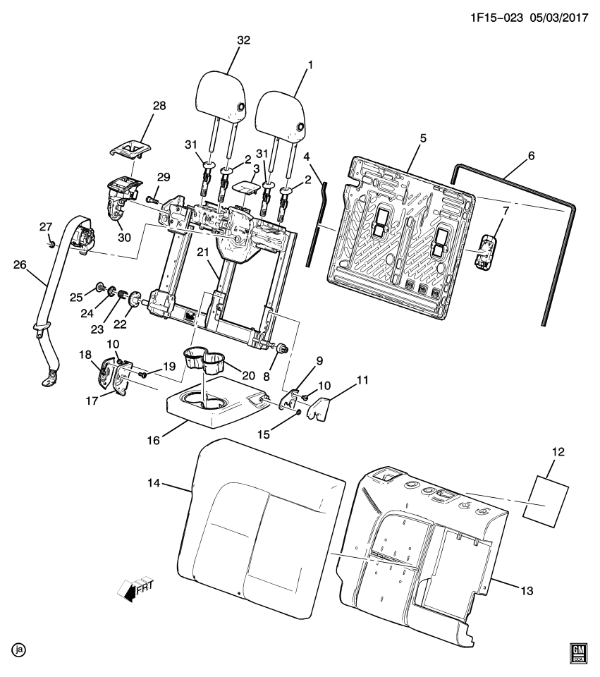 GM 42712075 PAD ASM-R/SEAT BK