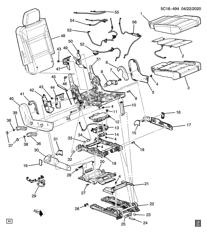 GM 84740008 BRACKET-R/SEAT HTR CONT MDL