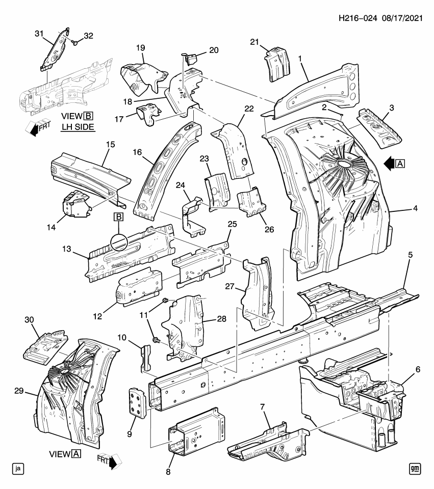 GM 85557775 EXTENSION ASM-BODY H/PLR INR PNL