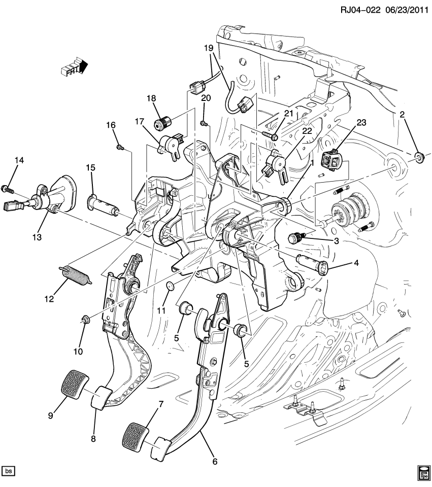 GM 42707396 PEDAL ASM-BRK & ACCEL & CLU