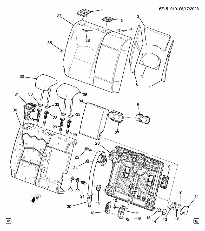 GM 84596814 PAD ASM-R/SEAT BK