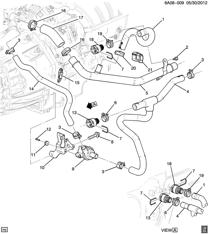 GM 84120928 Heater Hose