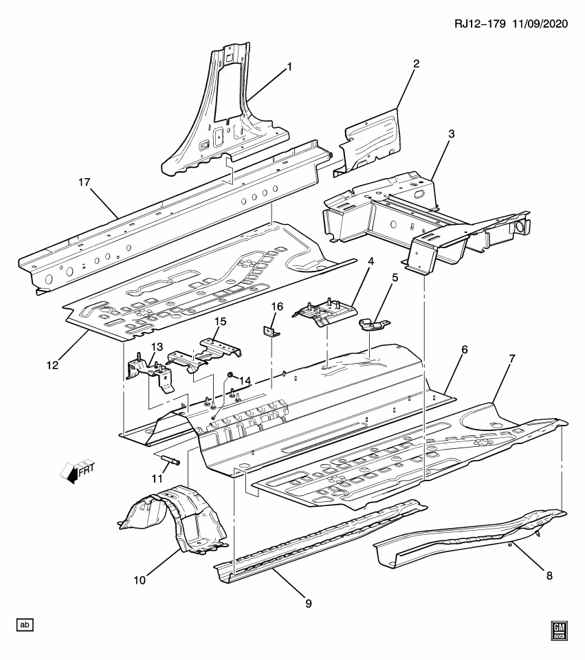 GM 95330344 EXTENSION ASM-F/CMPT S/RL RR