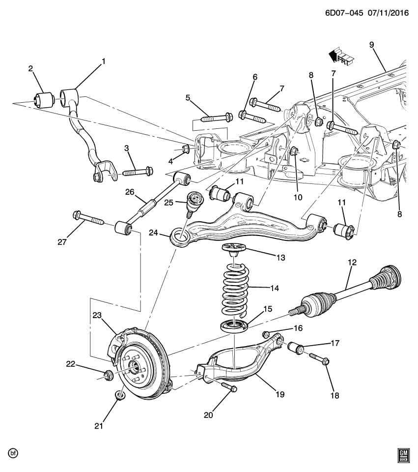 GM 19329421 JOINT ASM, RR SUSP UPR CONT ARM BALL