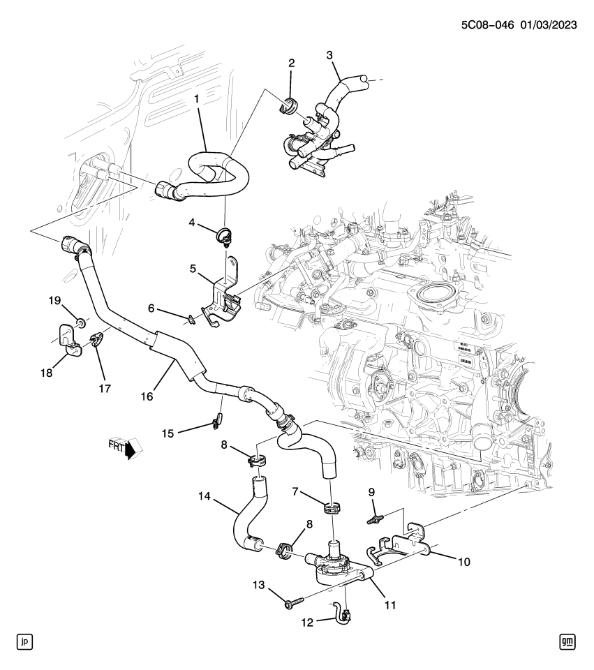 GM 23394000 BRACKET-HTR WAT AUX PUMP