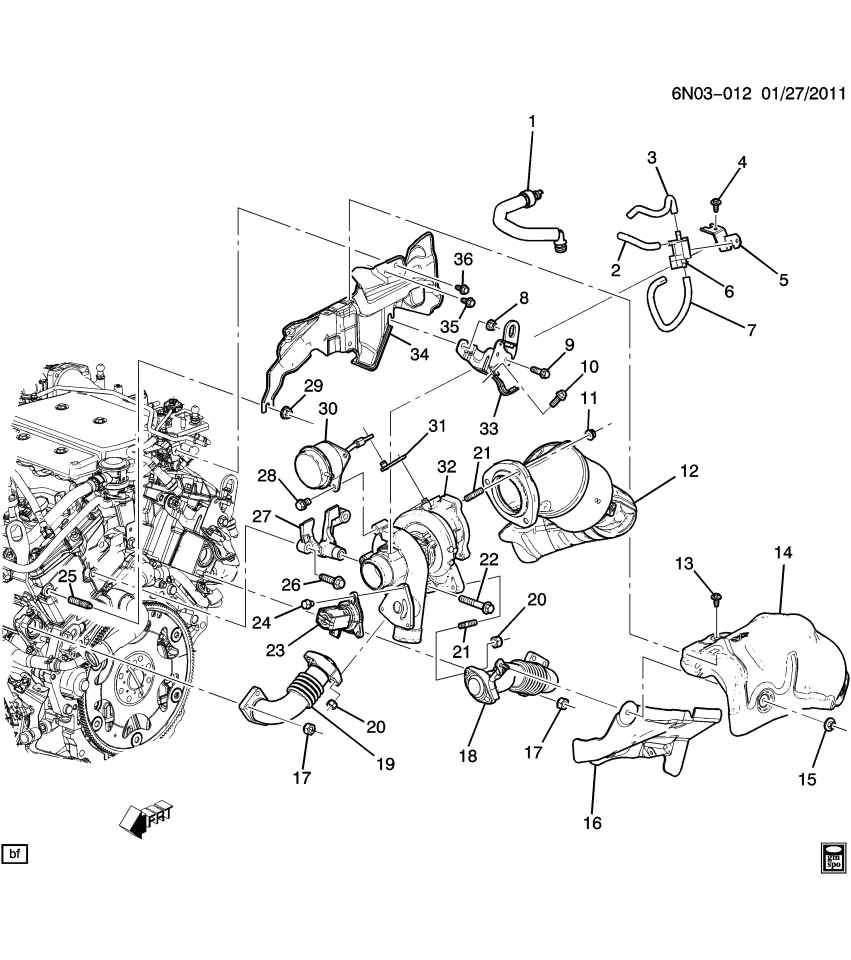 GM 55556252 Clip, Turbo Wastegate Actuator Pipe