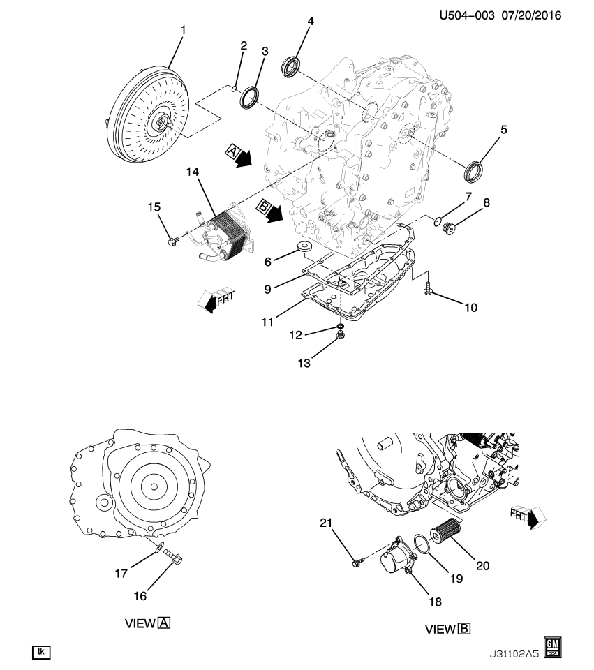 GM 19316347 Seal Asm, Converter Hub Lip