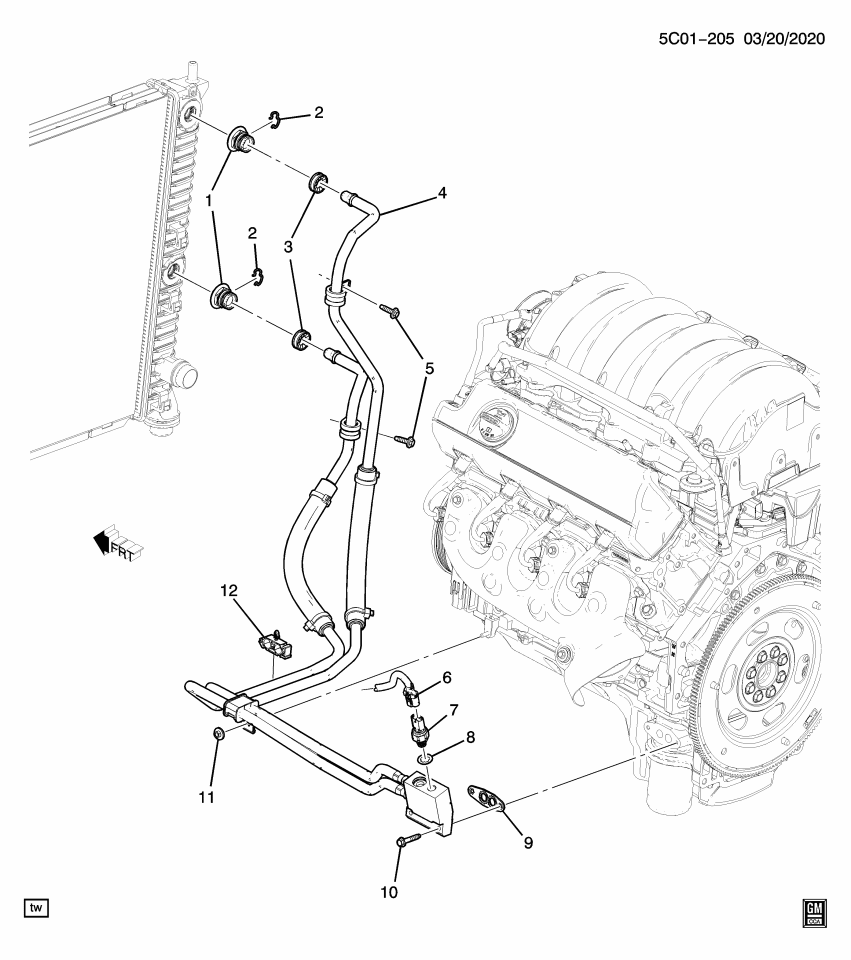 GM 12698766 Oil Temperature Sending Unit
